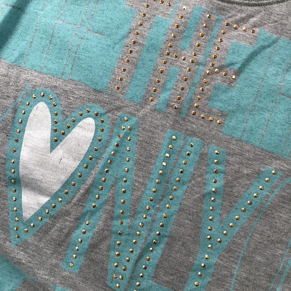 L.A. Kitty Pullover Sweatshirt Gray & Light Blue - Picture 3 of 8